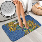 Personalised Parramatta Eels Bathroom Set Polynesian Tribal Pattern With Rugby Eel Mascot Art