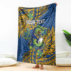 Personalised Parramatta Eels Blanket Polynesian Tribal Pattern With Rugby Eel Mascot Art