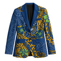 Personalised Parramatta Eels Blazer Polynesian Tribal Pattern With Rugby Eel Mascot Art