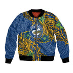 Personalised Parramatta Eels Bomber Jacket Polynesian Tribal Pattern With Rugby Eel Mascot Art