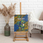 Personalised Parramatta Eels Canvas Wall Art Polynesian Tribal Pattern With Rugby Eel Mascot Art