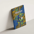 Personalised Parramatta Eels Canvas Wall Art Polynesian Tribal Pattern With Rugby Eel Mascot Art