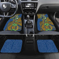 Personalised Parramatta Eels Car Mats Polynesian Tribal Pattern With Rugby Eel Mascot Art