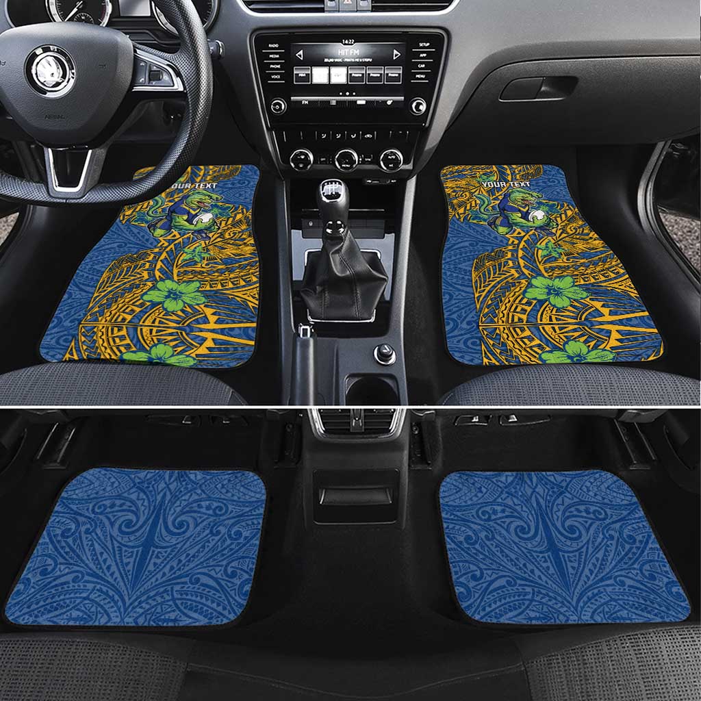 Personalised Parramatta Eels Car Mats Polynesian Tribal Pattern With Rugby Eel Mascot Art