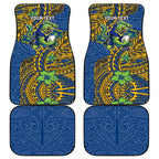 Personalised Parramatta Eels Car Mats Polynesian Tribal Pattern With Rugby Eel Mascot Art