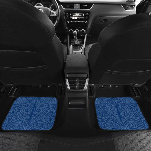 Personalised Parramatta Eels Car Mats Polynesian Tribal Pattern With Rugby Eel Mascot Art