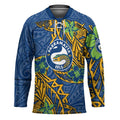 Personalised Parramatta Eels Hockey Jersey Polynesian Tribal Pattern With Rugby Eel Mascot Art