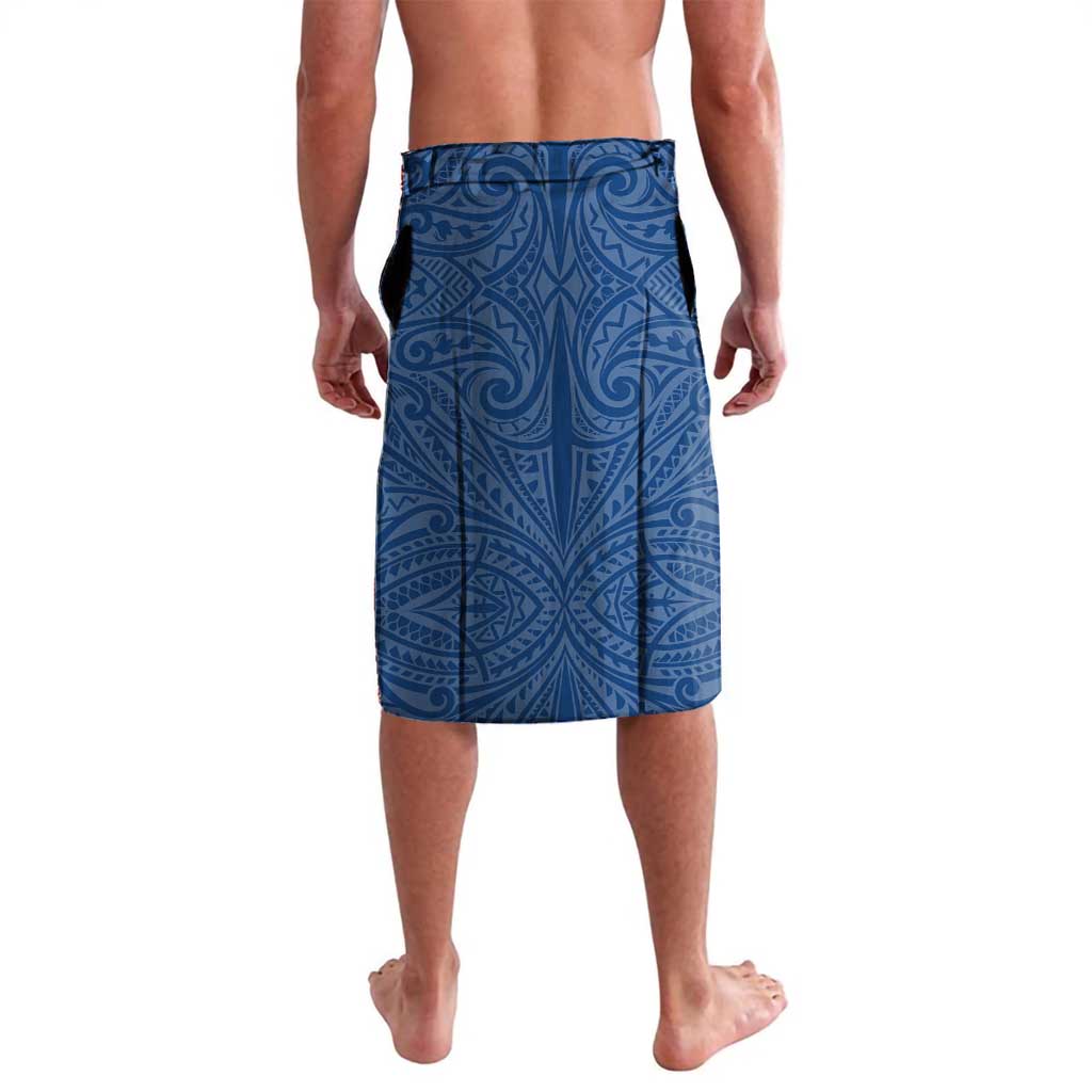 Personalised Parramatta Eels Lavalava Polynesian Tribal Pattern With Rugby Eel Mascot Art