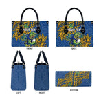 Personalised Parramatta Eels Leather Bag Polynesian Tribal Pattern With Rugby Eel Mascot Art