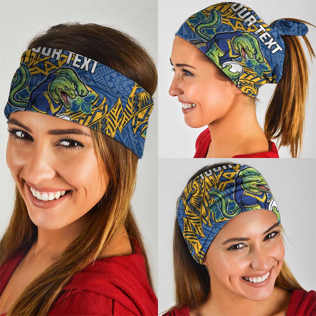 Personalised Parramatta Eels Neck Gaiter Polynesian Tribal Pattern With Rugby Eel Mascot Art
