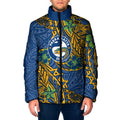 Personalised Parramatta Eels Padded Jacket Polynesian Tribal Pattern With Rugby Eel Mascot Art