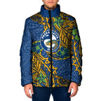Personalised Parramatta Eels Padded Jacket Polynesian Tribal Pattern With Rugby Eel Mascot Art