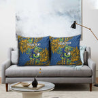 Personalised Parramatta Eels Pillow Cover Polynesian Tribal Pattern With Rugby Eel Mascot Art