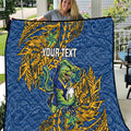 Personalised Parramatta Eels Quilt Polynesian Tribal Pattern With Rugby Eel Mascot Art