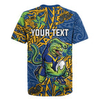 Personalised Parramatta Eels Rugby Jersey Polynesian Tribal Pattern With Rugby Eel Mascot Art