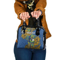 Personalised Parramatta Eels Shoulder Handbag Polynesian Tribal Pattern With Rugby Eel Mascot Art