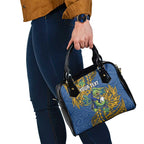 Personalised Parramatta Eels Shoulder Handbag Polynesian Tribal Pattern With Rugby Eel Mascot Art