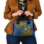 Personalised Parramatta Eels Shoulder Handbag Polynesian Tribal Pattern With Rugby Eel Mascot Art