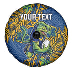 Personalised Parramatta Eels Spare Tire Cover Polynesian Tribal Pattern With Rugby Eel Mascot Art