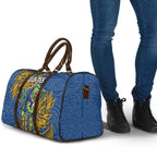 Personalised Parramatta Eels Travel Bag Polynesian Tribal Pattern With Rugby Eel Mascot Art