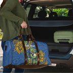 Personalised Parramatta Eels Travel Bag Polynesian Tribal Pattern With Rugby Eel Mascot Art