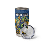 Personalised Parramatta Eels Tumbler Cup Polynesian Tribal Pattern With Rugby Eel Mascot Art