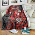 Personalised St. George Illawarra Dragons Blanket Polynesian Tribal Pattern With Rugby Dragon Mascot Art