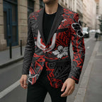 Personalised St. George Illawarra Dragons Blazer Polynesian Tribal Pattern With Rugby Dragon Mascot Art