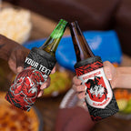 Personalised St. George Illawarra Dragons 4 in 1 Can Cooler Tumbler Polynesian Tribal Pattern With Rugby Dragon Mascot Art