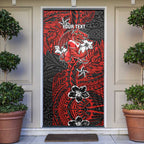 Personalised St. George Illawarra Dragons Door Cover Polynesian Tribal Pattern With Rugby Dragon Mascot Art