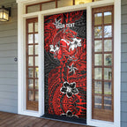 Personalised St. George Illawarra Dragons Door Cover Polynesian Tribal Pattern With Rugby Dragon Mascot Art
