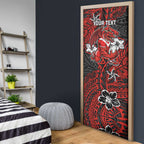 Personalised St. George Illawarra Dragons Door Cover Polynesian Tribal Pattern With Rugby Dragon Mascot Art