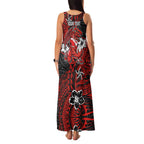 Personalised St. George Illawarra Dragons Family Matching Tank Maxi Dress and Hawaiian Shirt Polynesian Tribal Pattern With Rugby Dragon Mascot Art