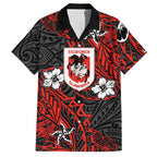 Personalised St. George Illawarra Dragons Hawaiian Shirt Polynesian Tribal Pattern With Rugby Dragon Mascot Art