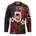 Personalised St. George Illawarra Dragons Hockey Jersey Polynesian Tribal Pattern With Rugby Dragon Mascot Art