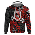 Personalised St. George Illawarra Dragons Hoodie Polynesian Tribal Pattern With Rugby Dragon Mascot Art