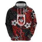 Personalised St. George Illawarra Dragons Hoodie Polynesian Tribal Pattern With Rugby Dragon Mascot Art