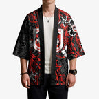 Personalised St. George Illawarra Dragons Kimono Polynesian Tribal Pattern With Rugby Dragon Mascot Art