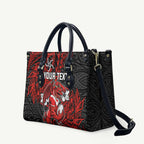 Personalised St. George Illawarra Dragons Leather Bag Polynesian Tribal Pattern With Rugby Dragon Mascot Art