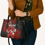 Personalised St. George Illawarra Dragons Leather Bag Polynesian Tribal Pattern With Rugby Dragon Mascot Art