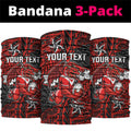 Personalised St. George Illawarra Dragons Neck Gaiter Polynesian Tribal Pattern With Rugby Dragon Mascot Art
