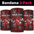 Personalised St. George Illawarra Dragons Neck Gaiter Polynesian Tribal Pattern With Rugby Dragon Mascot Art