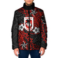 Personalised St. George Illawarra Dragons Padded Jacket Polynesian Tribal Pattern With Rugby Dragon Mascot Art
