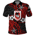 Personalised St. George Illawarra Dragons Polo Shirt Polynesian Tribal Pattern With Rugby Dragon Mascot Art