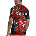 Personalised St. George Illawarra Dragons Rugby Jersey Polynesian Tribal Pattern With Rugby Dragon Mascot Art
