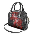 Personalised St. George Illawarra Dragons Shoulder Handbag Polynesian Tribal Pattern With Rugby Dragon Mascot Art