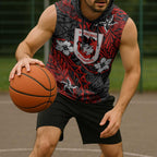 Personalised St. George Illawarra Dragons Sleeveless Hoodie Polynesian Tribal Pattern With Rugby Dragon Mascot Art