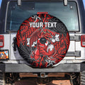 Personalised St. George Illawarra Dragons Spare Tire Cover Polynesian Tribal Pattern With Rugby Dragon Mascot Art
