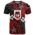 Personalised St. George Illawarra Dragons T Shirt Polynesian Tribal Pattern With Rugby Dragon Mascot Art