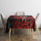 Personalised St. George Illawarra Dragons Tablecloth Polynesian Tribal Pattern With Rugby Dragon Mascot Art